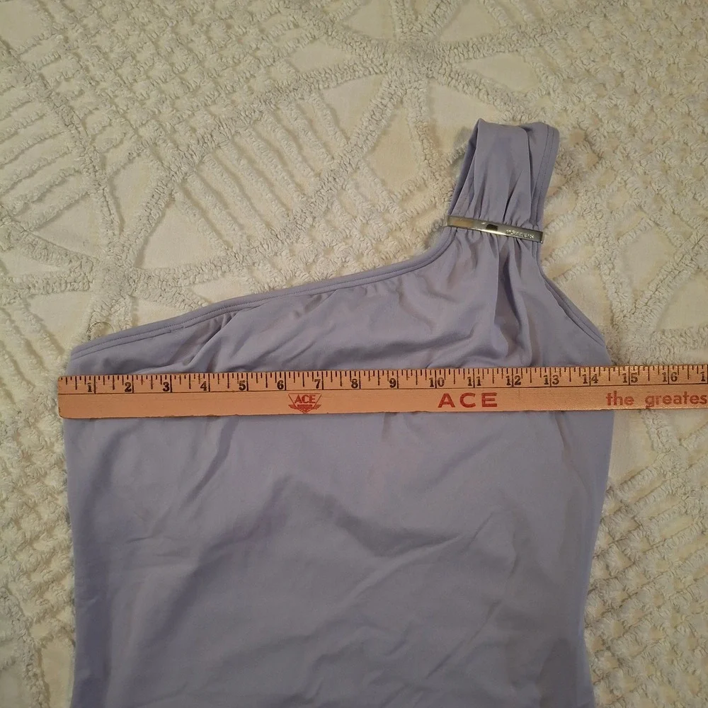 Michael Kors Size 14 One Piece Swimsuit Lavender Purple One Shoulder Convertable